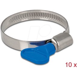 DELOCK 19448 - Abrazaderas de manguera con tuerca de ala, 32 - 50 mm, 10 piezas