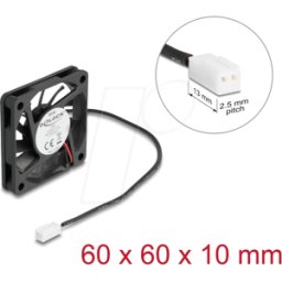 DELOCK 67288 - Ventilador axial de 5 V de corriente continua, 60 x 60 x 10 mm n