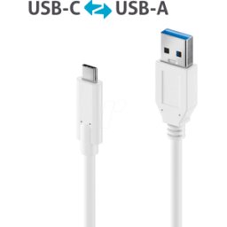 PURELINK PURE IS2600-010 - Cable USB 3,0, iSeries, Un macho a C macho, blanco, 1,0 m..