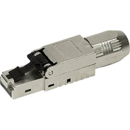 ROLINE 21170325 - Cat.6a RJ45 enchufe, listo para el campo, STP, plata