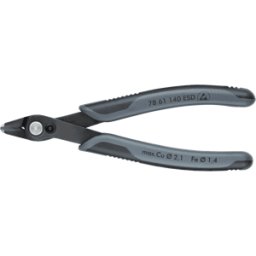 KNIPEX KN 78 61 140 ESD - Alicates de corte diagonal ESD, 140 mm, sin bisel, Super Knips®