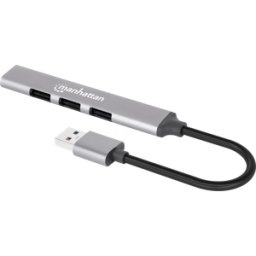 MANHATTAN 168427 - USB 3.0/2.0, 4 puertos Hub, 1x 3.0, 3x 2.0, 18 cm