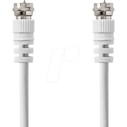 NEDIS N CSGL41000WT15 - Cable de antena y satélite, conector F F, 1.50m, blanco