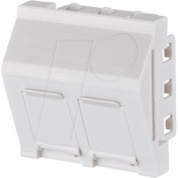 METZ CONNECT BTR 130915J4502K - Caja de conexión Keystone 45 x 45 2 puertos blanco puro