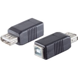 SHIVERPEAKS SHVP BS77044 - Adaptador USB 2,0, enchufe tipo A > enchufe tipo B, negro