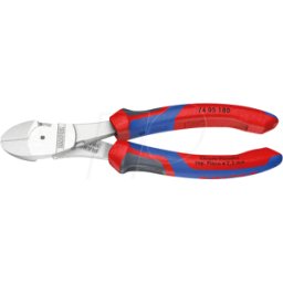 KNIPEX KN 74 05 180 - Alicates de corte diagonal extrafuertes, 180 mm, cromados