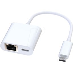 ROLINE 12021100 - Tarjeta de red, USB-C, Gigabit Ethernet, 1x RJ45, PD 100 W..