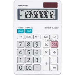 SHARP EL320W - Calculadora de sobremesa compacta SHARP EL-320W blanco
