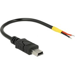 DELOCK 85251 - Cable USB 2.0, conector Mini B a 2 extremos de cable abiertos