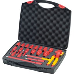 WIHA 43024 - Juego de llaves de carraca aisladas 1/2", 21 piezas