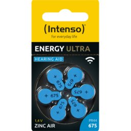 INTENSO 7504446M - Batería para audífonos, zinc-aire, 11,6x5,4 mm, Ai