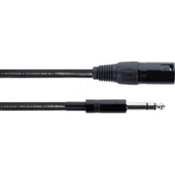 CORDIAL EM 3 MV - Cable de audio, conector XLR de 3 pines > conector estéreo de 6,