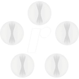 GOOBAY 95183 - Cableado para el escritorio, juego de 5 blanco
