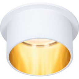 PAULMANN PLM 93380 - Luminaria empotrable Gil, 1 x 6 W, 470 lm, 2700 K, blanco mate/d