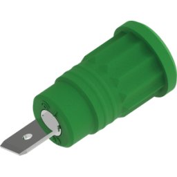 ELECTRO PJP PJP 3286-V - Conector hembra de seguridad, 4 mm, enchufe plano, verde