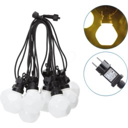 AIGOSTAR AIG 208912 - Cadena de luz LED, 10 ledes, blanco cálido, 8 m.
