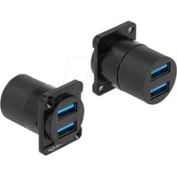 DELOCK 87813 - Módulo Type-D USB 3.2 Gen 1 Tipo-A 2 x hembra