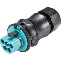 WIELAND RST20I5 KS2 TB - Conector RST Classic 20i5, enchufe azul turquesa