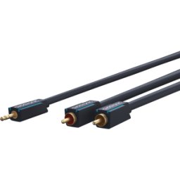 CLICKTRONIC CLICK 70468 - Cable adaptador, conector jack de 3,5 mm a 2 RCA, 3 m