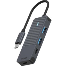 RAPOO UCH-4003 - Concentrador USB 3,0 de 4 puertos, 2x A, 2x C, cable de conexi&o