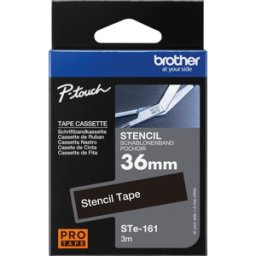 BROTHER P-TOUCH STE161 - Cinta de plantilla, blanco sobre transparente, 36mm