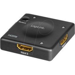 LOGILINK HD0041 - Conmutador HDMI, 3x1 puertos, 1080p/60 Hz, mini