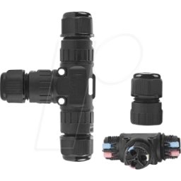 HEITRONIC HEIT 501339 - Conector de cable, en forma de T, Click&Connect,; 3 polos, IP