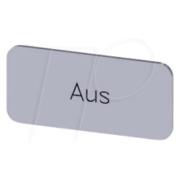 SIEMENS BZS SI AUS - Placa de identificación, plateada, APAGADA