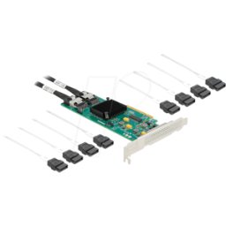 DELOCK 90061 - SATA Tarjeta PCI Express x8 de 8 puertos con cable de conexión