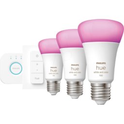 PHILIPS HUE HUE 929002468804 - Kit de arranque, lámpara led 3x, puente HUE, interruptor de aten