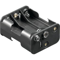 FREI HALTER 6XUM3-QDK - Soporte de batería para 6 pilas Mignon (AA), pulsador
