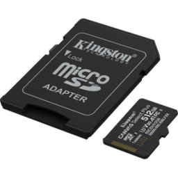 KINGSTON SDCS3/512GB - Tarjeta de memoria microSDXC de 512 GB, Canvas Select Plus