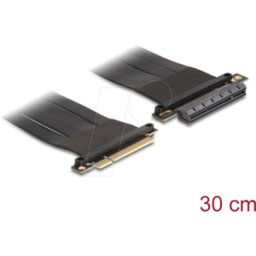 DELOCK 88029 - Tarjeta vertical, PCIe x8 > PCIe x8, cable de 30 cm