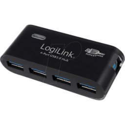 LOGILINK UA0170 - Hub USB 3.0, 4 puertos, negro, incl. fuente de alimentaci&oacute