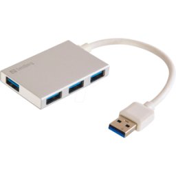 SANDBERG 133-88 - USB 3,0 Hub de 4 puertos, aluminio