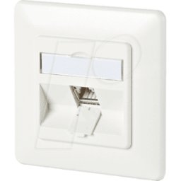 METZ CONNECT BTR 130B11D11002 - Caja de red CAT.6a 1 puerto 180°M UP blanco puro