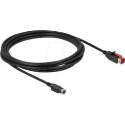 DELOCK 85947 - Cable PoweredUSB, 24 V > Mini-DIN de 3 patillas, 3 m