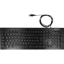 DELOCK 12672 - Teclado, USB, negro