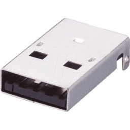 LUMBERG LUM 2410-07 - Conector macho de montaje en panel USB, tipo a, macho, PCB, SMD