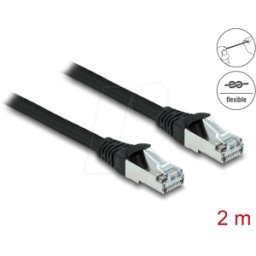 DELOCK 80135 - Cable de red RJ45 Cat.6A S/FTP PUR de Exteriores de 2 m negro