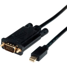 ROLINE 11045977 - Cable, Mini DP macho > VGA macho, 2 m, negro
