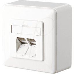 METZ CONNECT BTR 1307380002-I - E-DAT CAT.6 2 puertos AP blanco puro RAL 9010