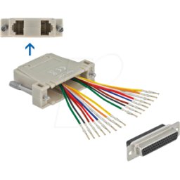 DELOCK 66836 - Adaptador D-sub HD 44pin crimpado hembra > 2 x RJ45 juego de mon