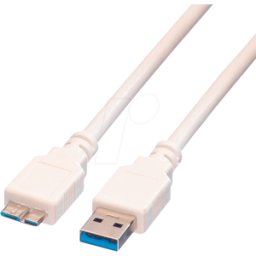 VALUE 11998875 - Cable USB 3.0, conector macho a macho Micro-B, 2,0 m