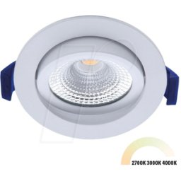 ECODIM ECO-DIM 10081 - Proyector empotrado LED, regulable, 5 W, 520 lm, CCT, redondo, b