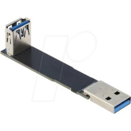 DELOCK 67423 - Adaptador USB 10 Gbps USB Tipo-A hembra a macho en ángulo de 90°