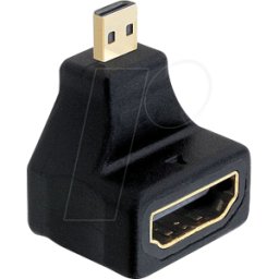 DELOCK 65270 - Adaptador HDMI, conector macho Micro-D a hembra, acodado