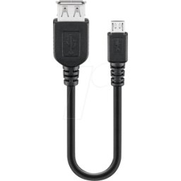 GOOBAY 95193 - Cable USB 2.0, conector macho micro B a hembra a 0,2 m