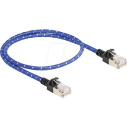 DELOCK 80376 - Cable de red RJ45 Cat.6A U/FTP Slim 0,5 m azul