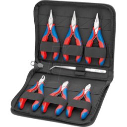 KNIPEX KN 00 20 16 - Juego de herramientas, alicates, electrónica, 7 piezas
